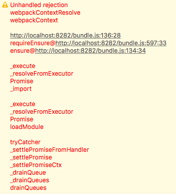 Error in Safari console: Unhandled rejection webpackContextResolve